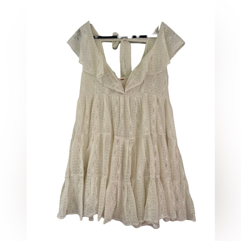NWOT FREE PEOPLE Undone Lace Mini Dress - Picture 6 of 7
